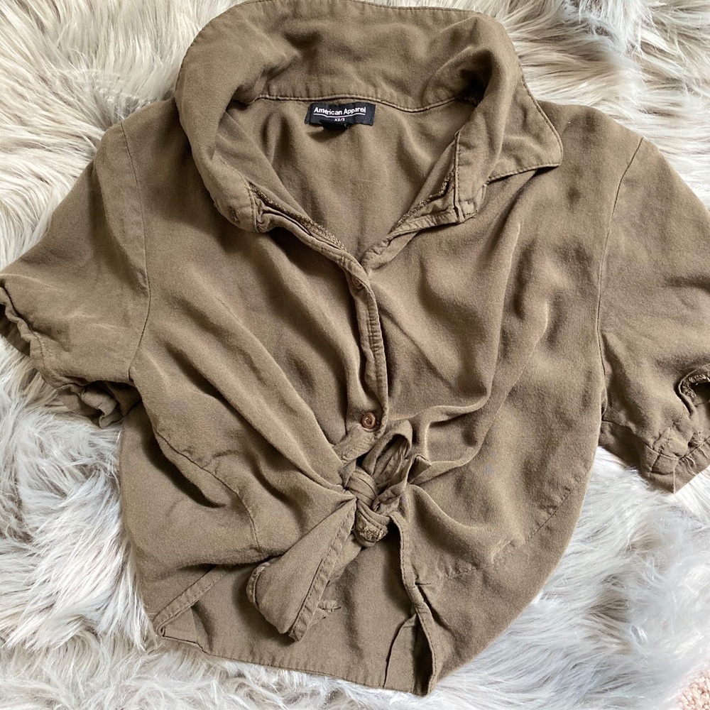 Button down crop top